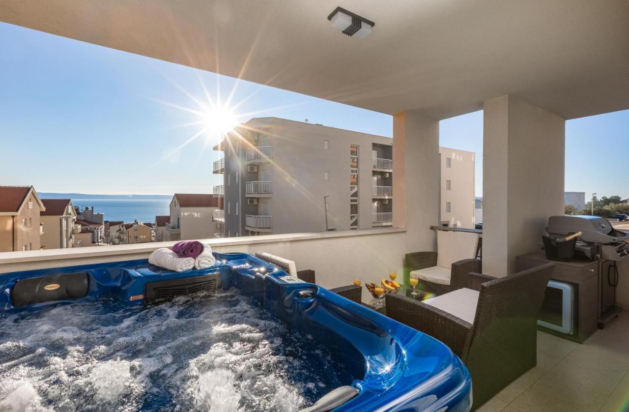 Apartament Luxury Apartman Sky With Sea View And Whirlpool Makarska Zewnętrze zdjęcie